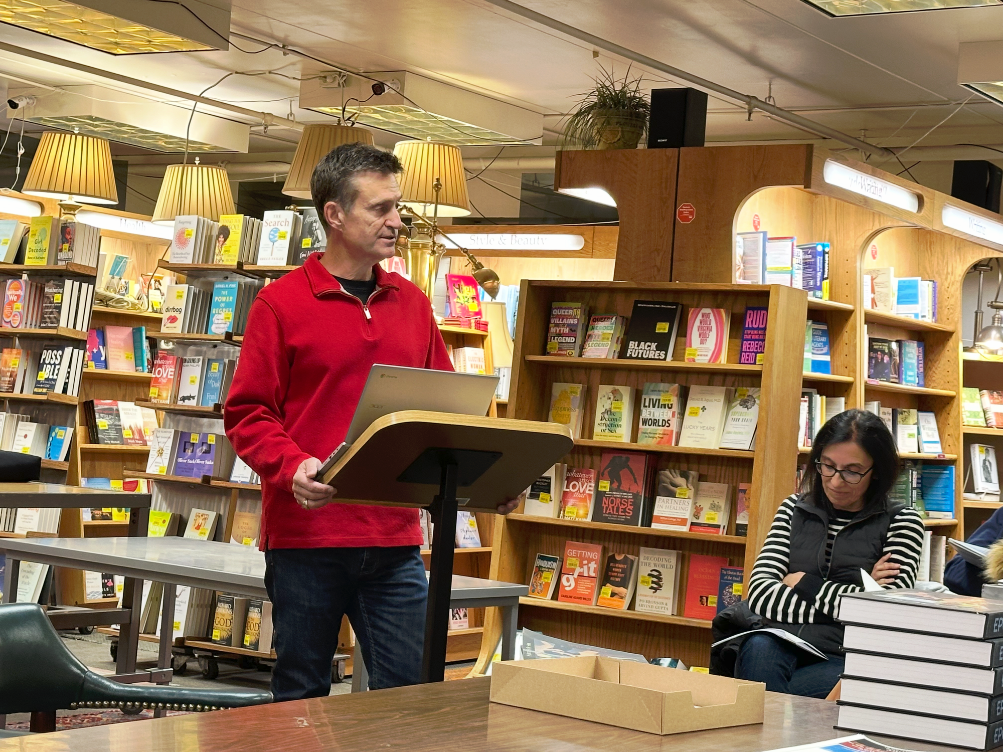 Photo of the Week: Dave Jilk reads from "Epoch" at the Boulder Book Store